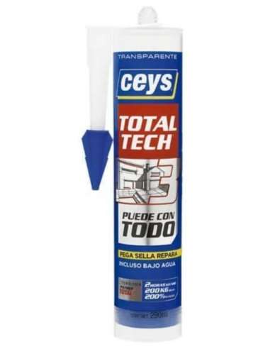 CARTUCHO CEYS TOTAL TECH 290 ML.TRANSPARENTE