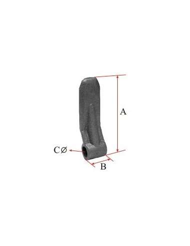 CARTOLA BISAGRA H-5 FUNDIDO HEMBRA 156*40*20