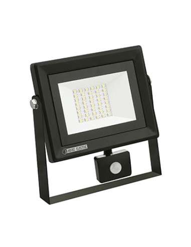 PROYECTOR LED NEGRO  30 W C/SENSOR 6400 DIA IP44